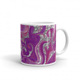 Purple Glitter glossy mug
