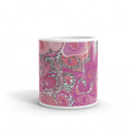 Pink Glitter glossy mug