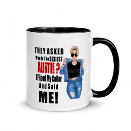 Who Is The Sexiest Auntie Mug with Color Inside