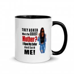 Who Is The Sexiest Mother w/Blk Tee Mug with Color Inside