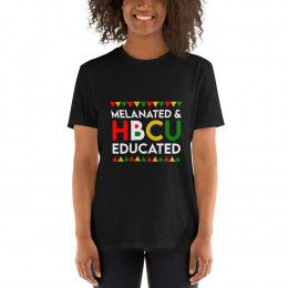Melanated HBCU Educated Short-Sleeve Unisex T-Shirt
